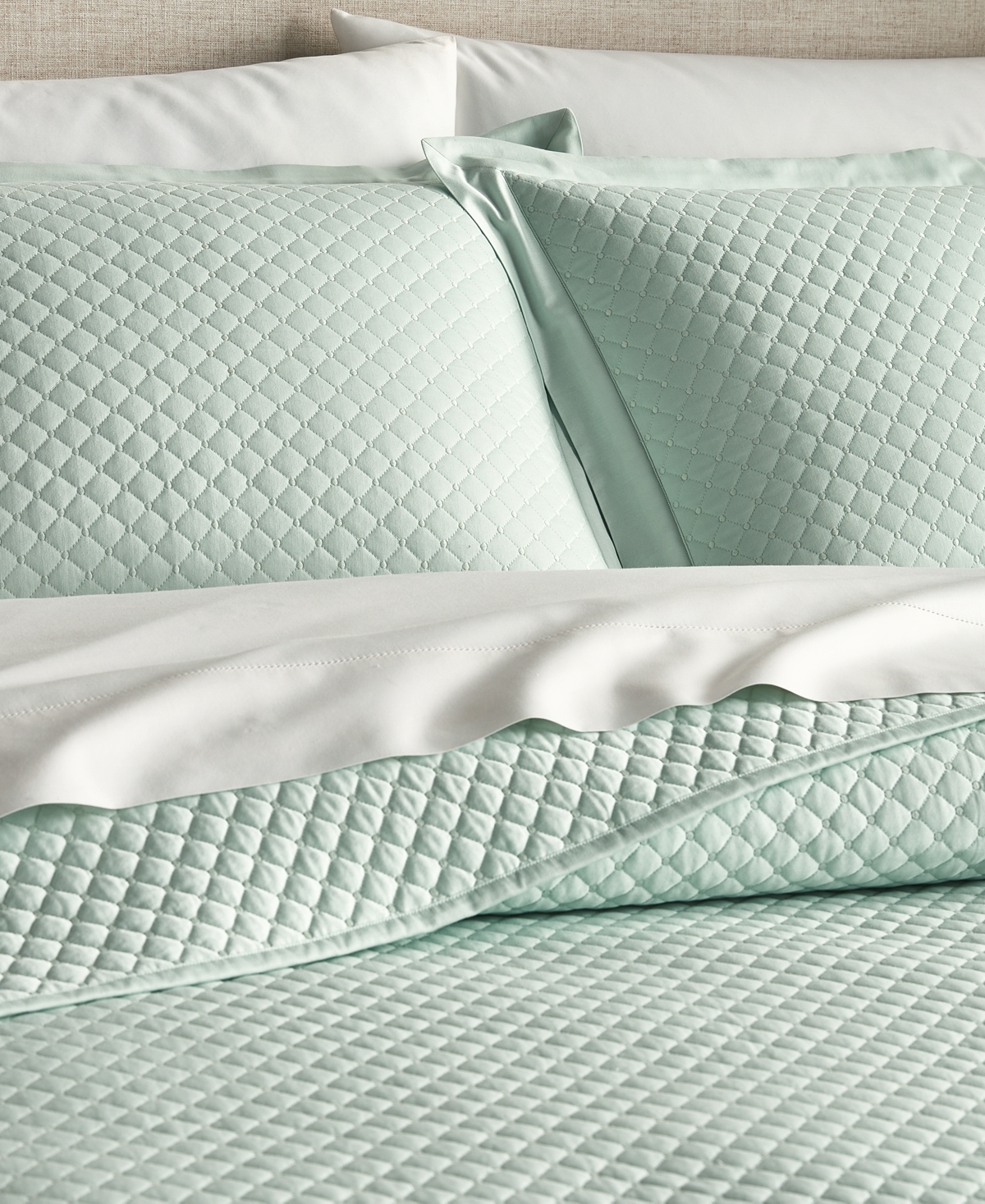 Charter Club Damask Quilted Cotton 3-Pc. Coverlet Set, Full/Queen, Exclusively at Macy's -(Light Green)