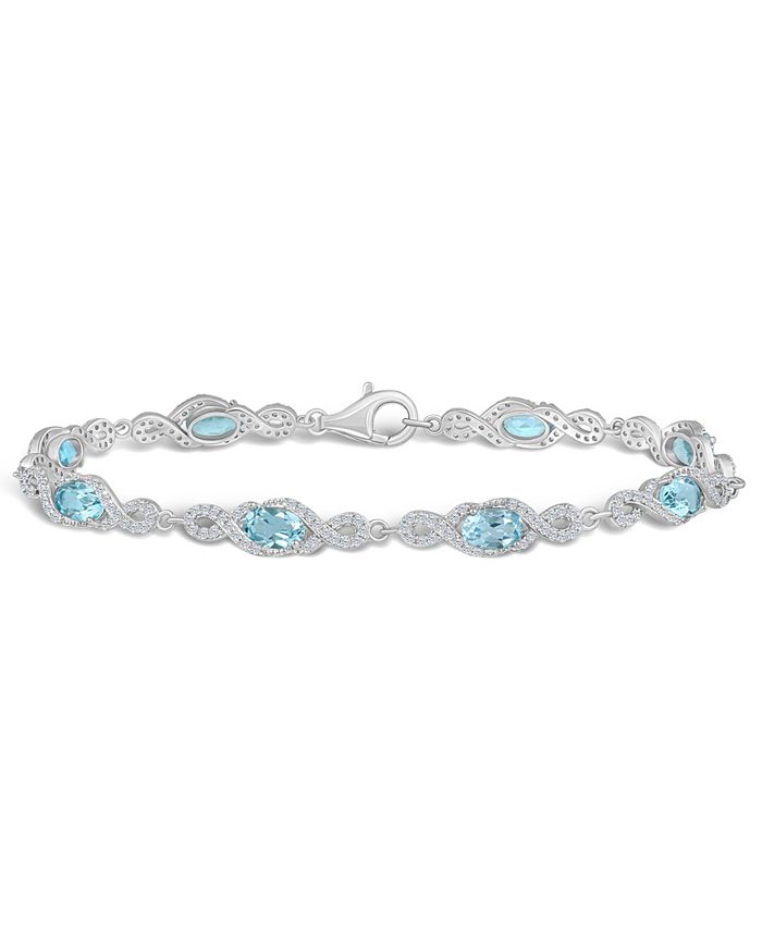 Macy's blue topaz bracelet best sale