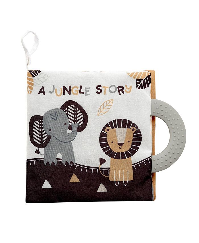 Lambs & Ivy Jungle Story Developmental Soft Book & Lion Plush Toy Gift