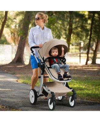 Folding Aluminum Infant Bassinet Reversible Baby Stroller