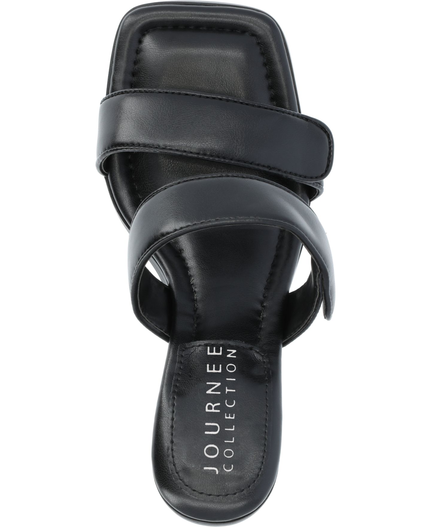 Женские сандалии Journee Collection Essey Double Band Dress Sandals, цвет: Чёрный — фото 6