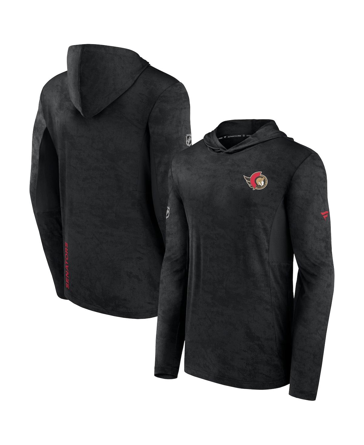 Men's FanaticsOttawa Senators Authentic Pro Rink Camo Pullover Hoodie - Black