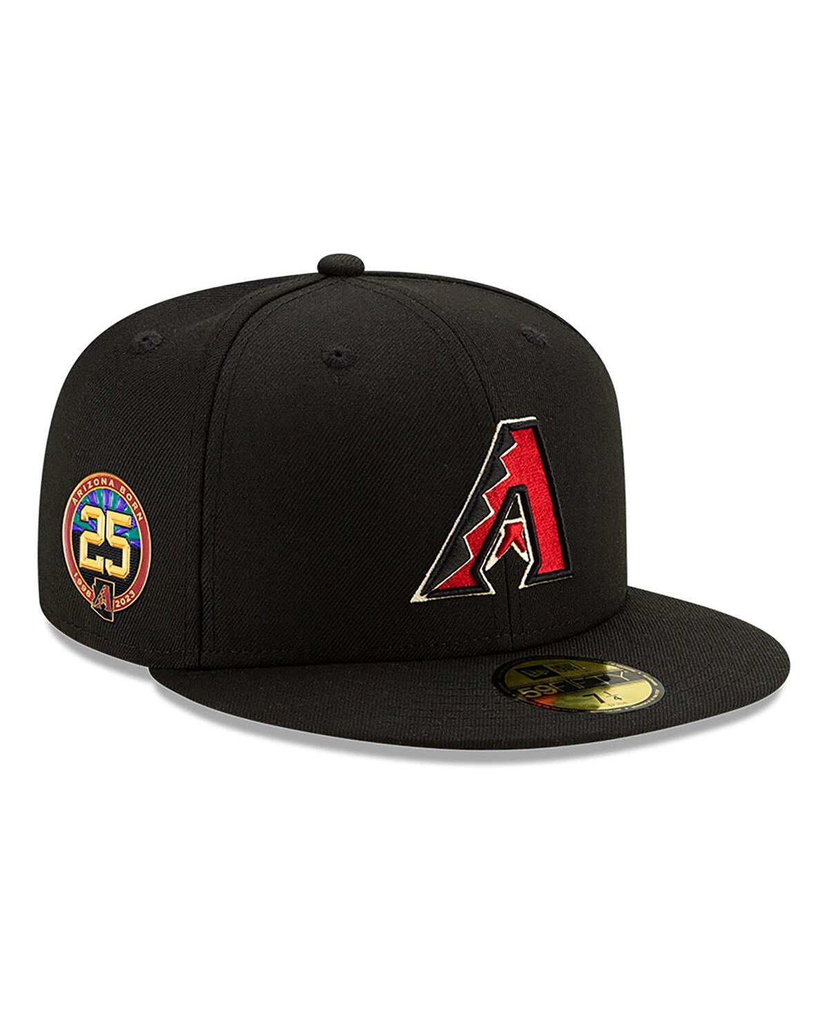 Shop New Era Men's  Black Arizona Diamondbacks 25th Anniversary 59fifty Fitted Hat