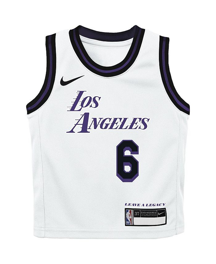 Nike Preschool Girls and Boys LeBron James White Los Angeles Lakers 2022/23 Replica Jersey