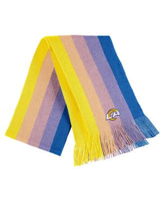 Women's Gold Los Angeles Rams Ombre Pom Knit Hat and Scarf Set