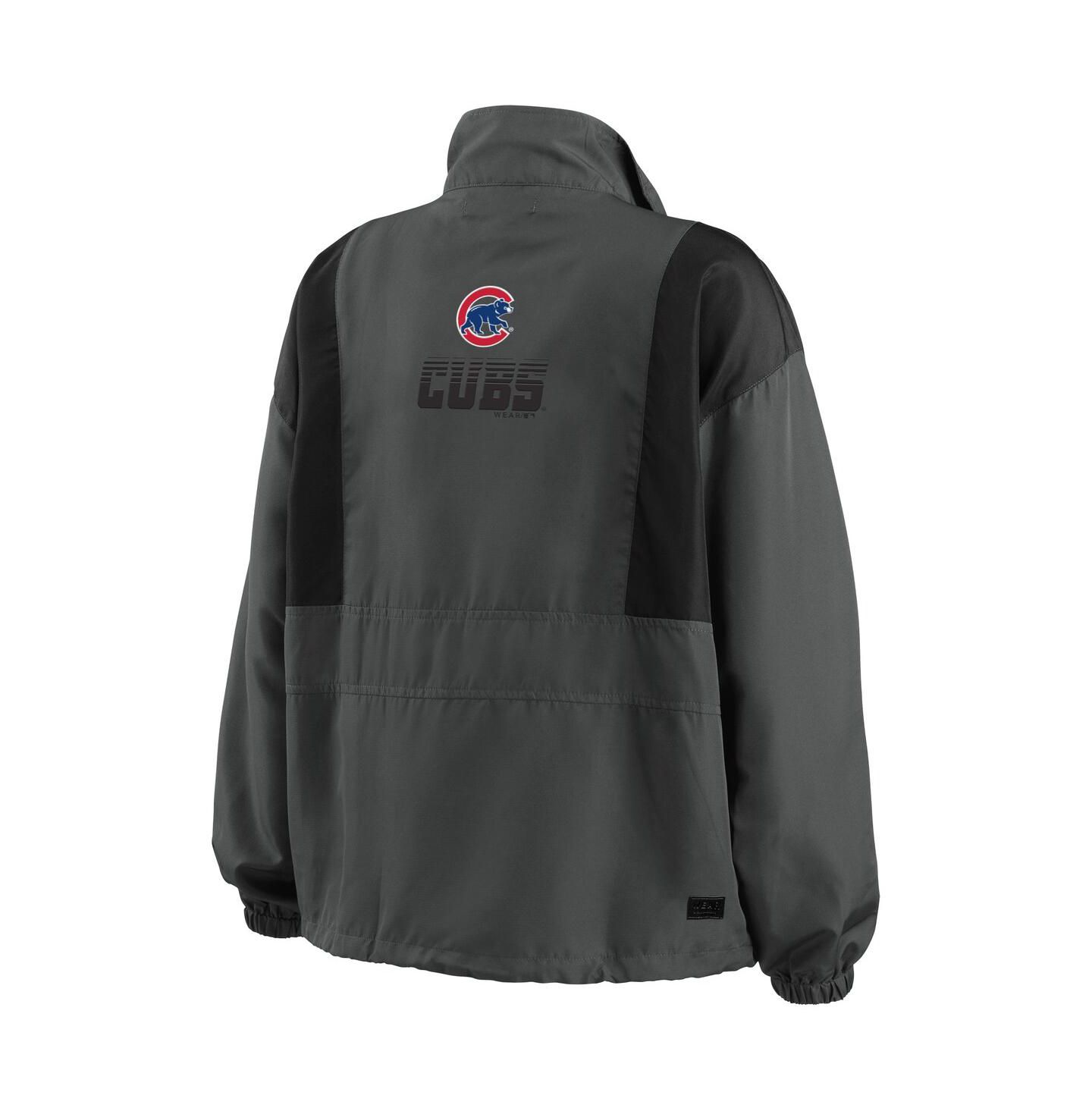Женская куртка WEAR by Erin Andrews Charcoal Chicago Cubs Packable Half-Zip — фото 2