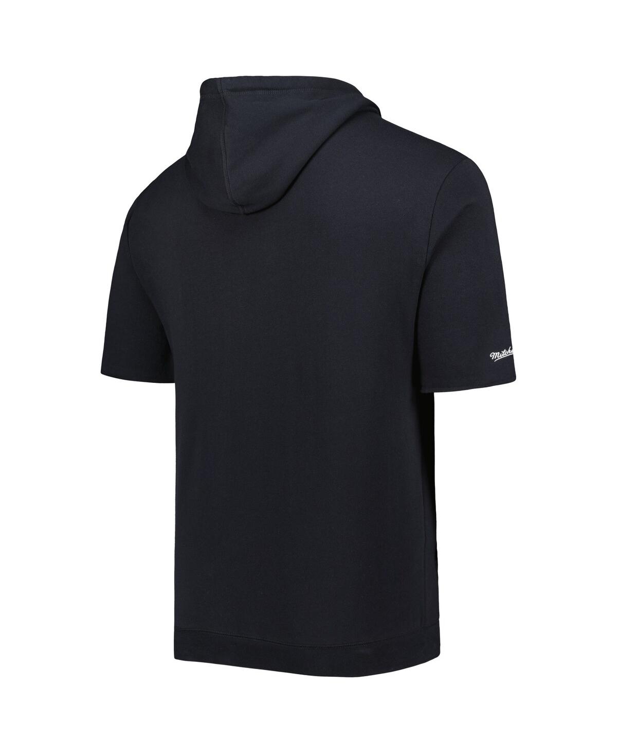 Mitchell & Ness Men's  Black Las Vegas Raiders Washed Short Sleeve Pullover Hoodie In Black
