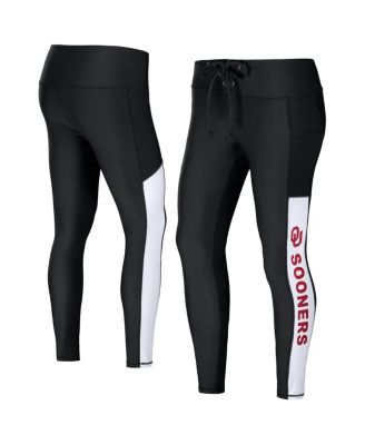 Women's Black Oklahoma Sooners Rib Knit Leggings