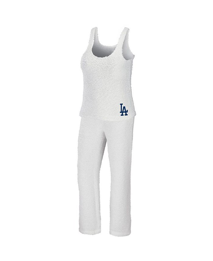 WEAR by Erin Andrews Women's Cream Los Angeles Dodgers Cozy Lounge Tank Top  and Pants Set - Macy's