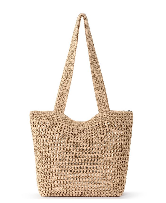 The Sak Casual Classics Crochet Tote Bag Bamboo with Gold