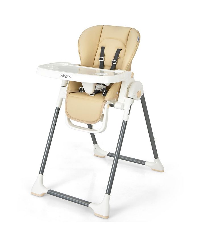 Costway Foldable Baby High Chair w Double Removable Trays Macy s