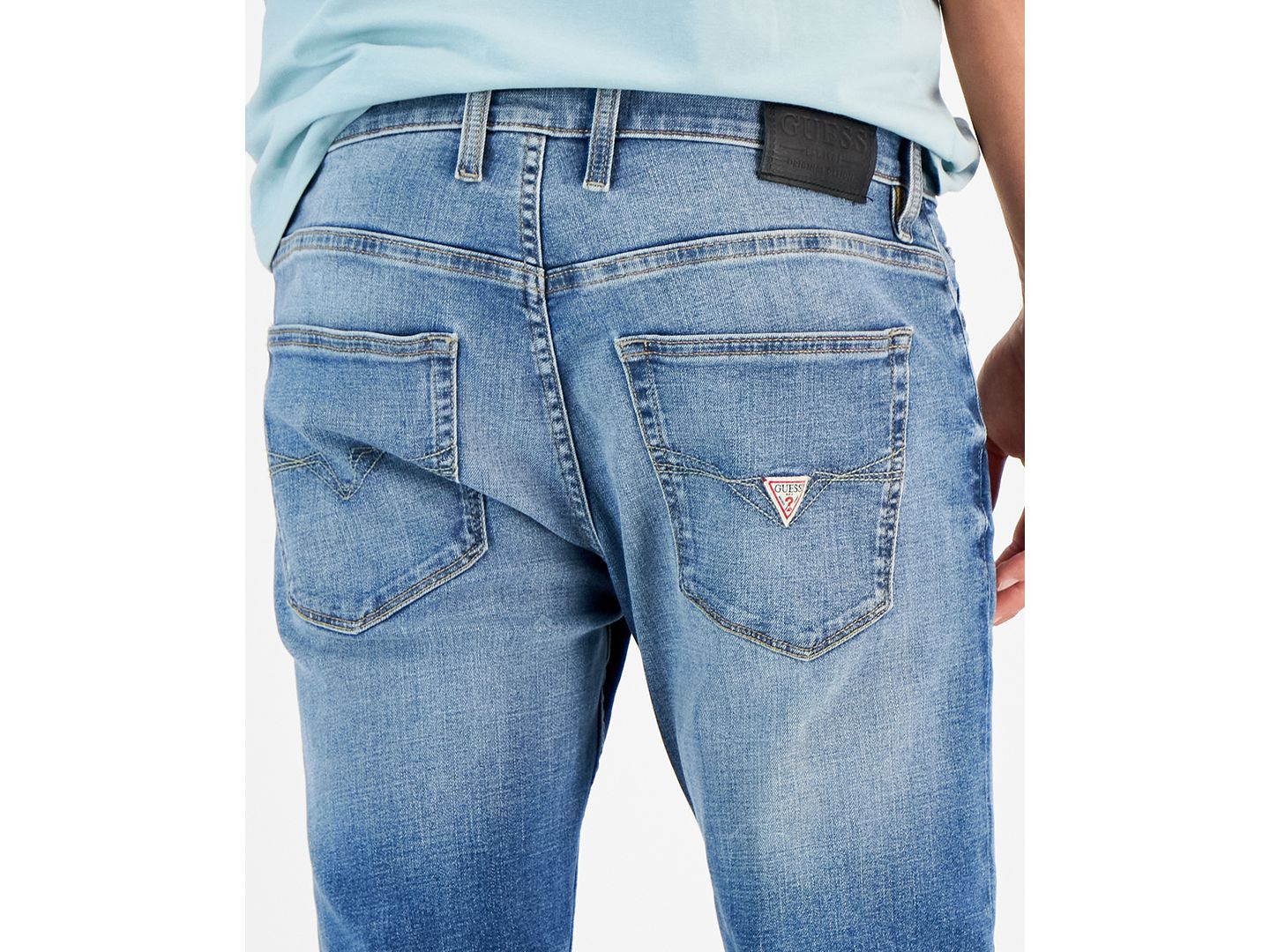 Мужские джинсы GUESS Regular Straight Fit, цвет: Варёный — фото 6