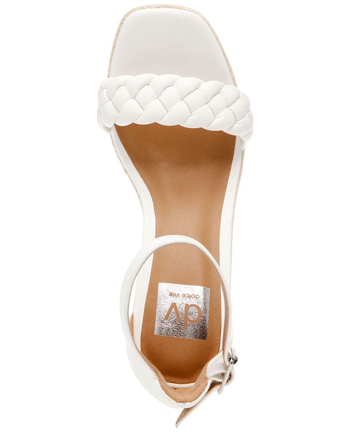 DV Dolce Vita Women's Harriat Braided Espadrille Platform Wedge Sandals