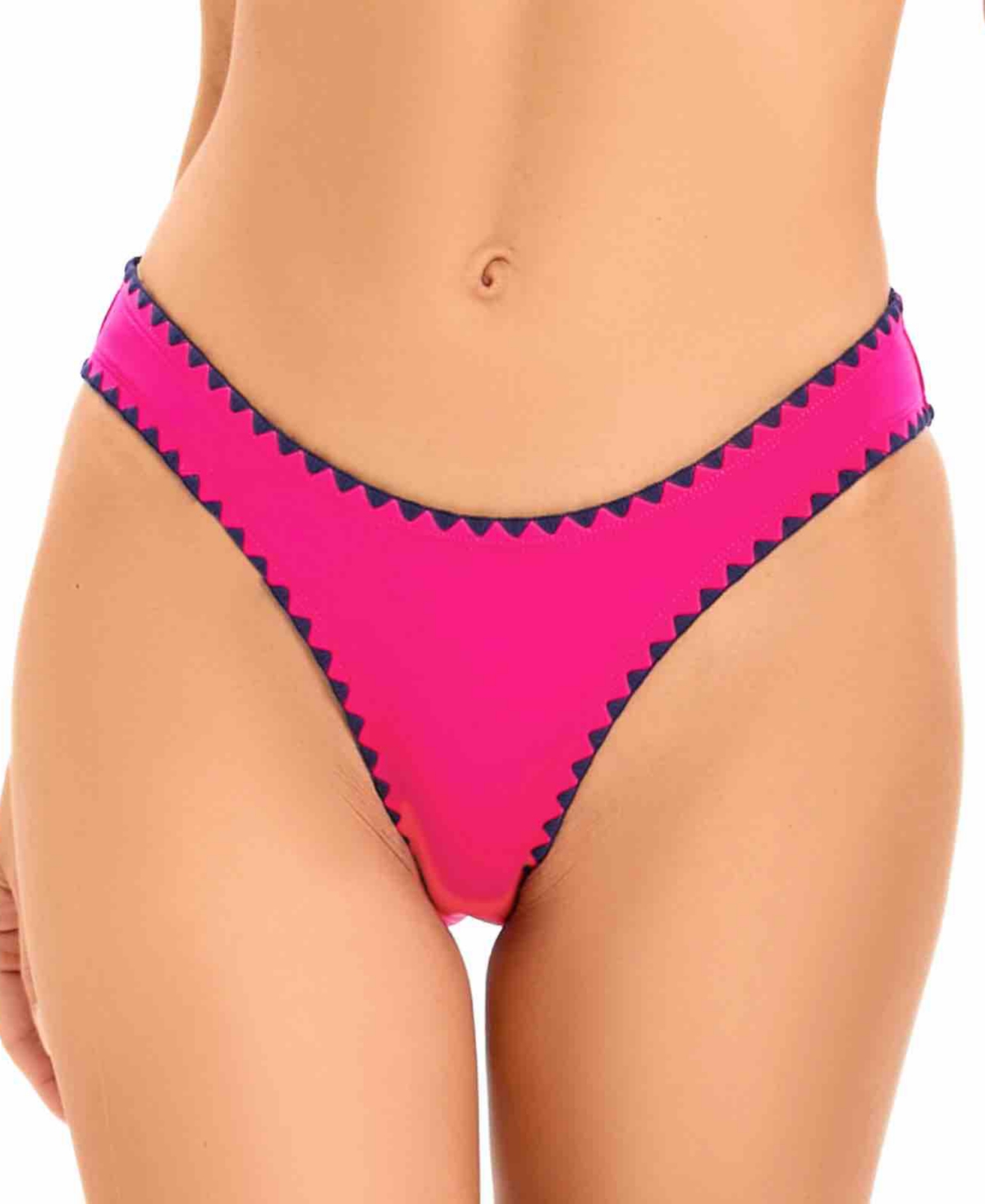 Shop Lucky Brand Women's Shell-stitch Hipster Swim Bottoms In Pink