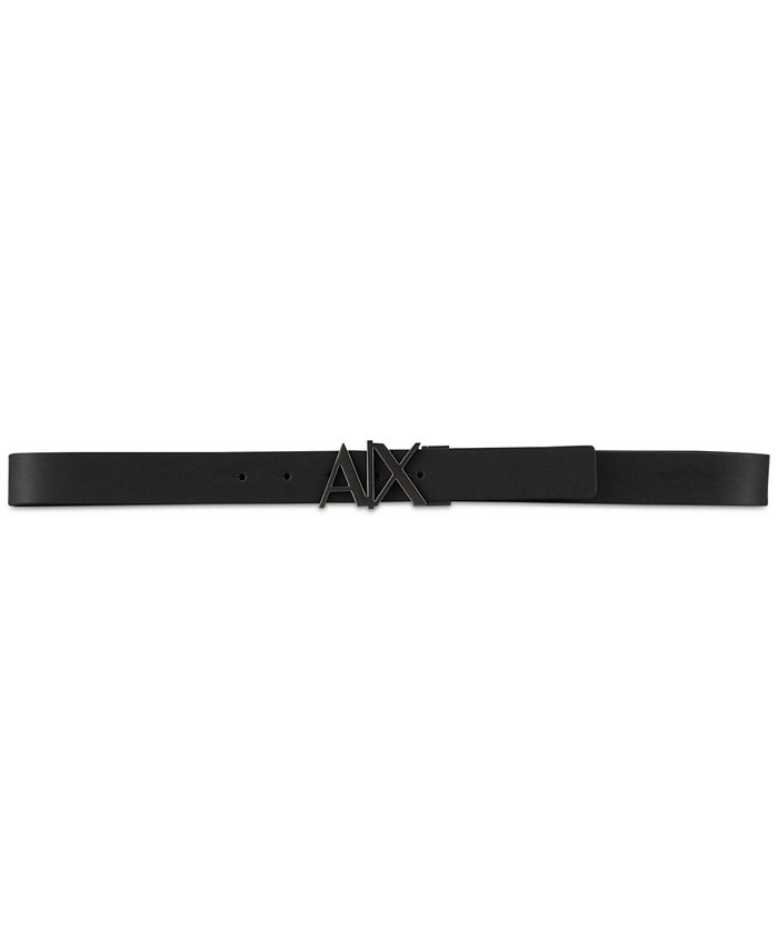 AX Armani Exchange Men's Reversible Logo Buckle Belt Macy's