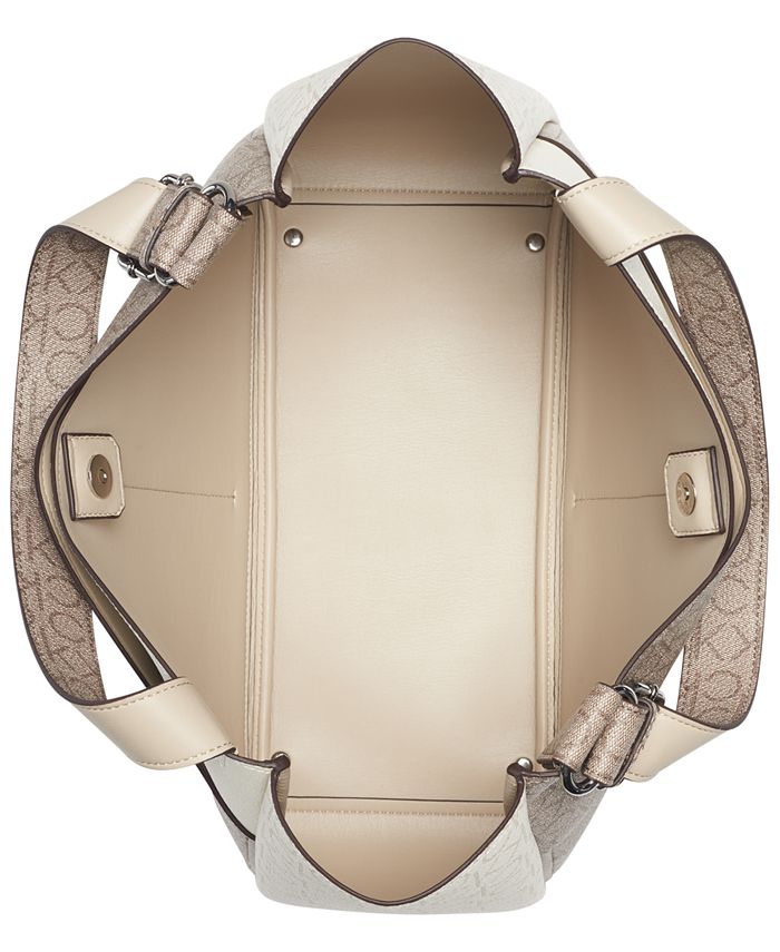Calvin Klein Zoe Signature Colorblock Tote with Pouch Macy's