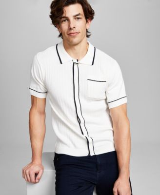 And Now This - Men's Needle Stitched Button Front Polo