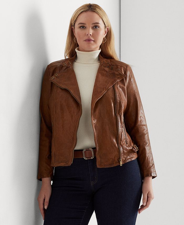 Lauren Ralph Lauren Plus Size Moto Jacket & Reviews - Jackets & Blazers - Plus  Sizes - Macy's