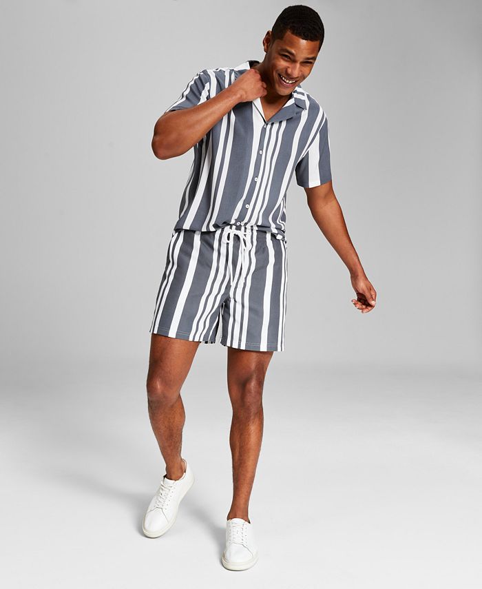 And Now This Men's RegularFit Stripe 6" Drawstring Shorts, Created for