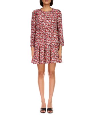 Sanctuary - Women's Floral-Print Long-Sleeve Tiered Dress