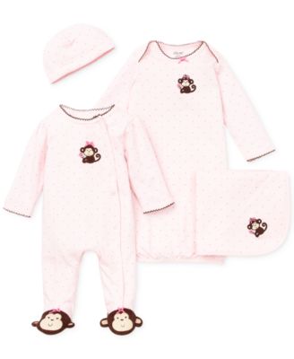 Little Me Baby Girls Pretty Monkey Bundle