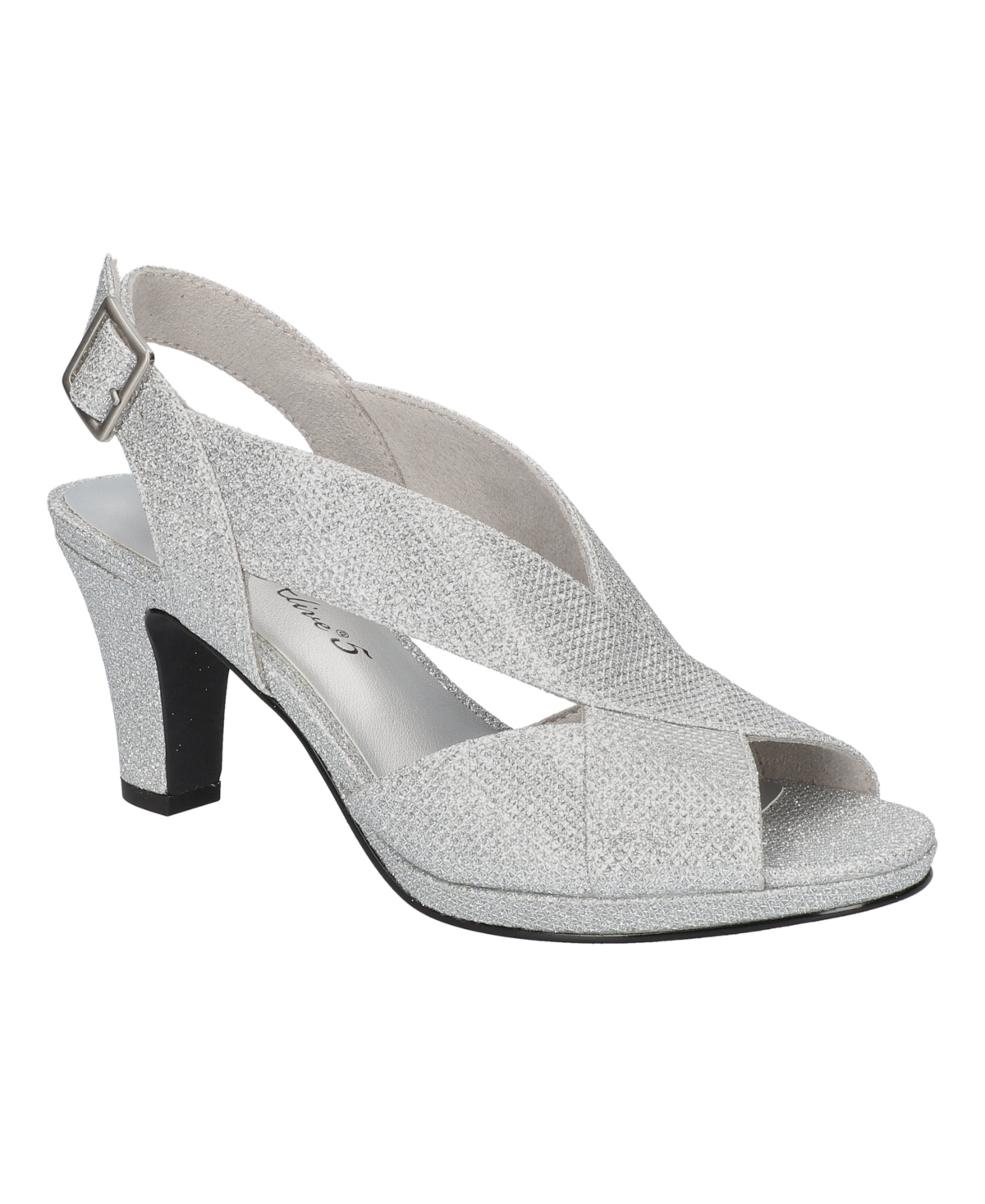 Easy Street Women's Christy Dress Sandals In Silver Glitter