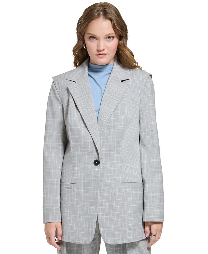 Calvin klein plaid blazer hotsell