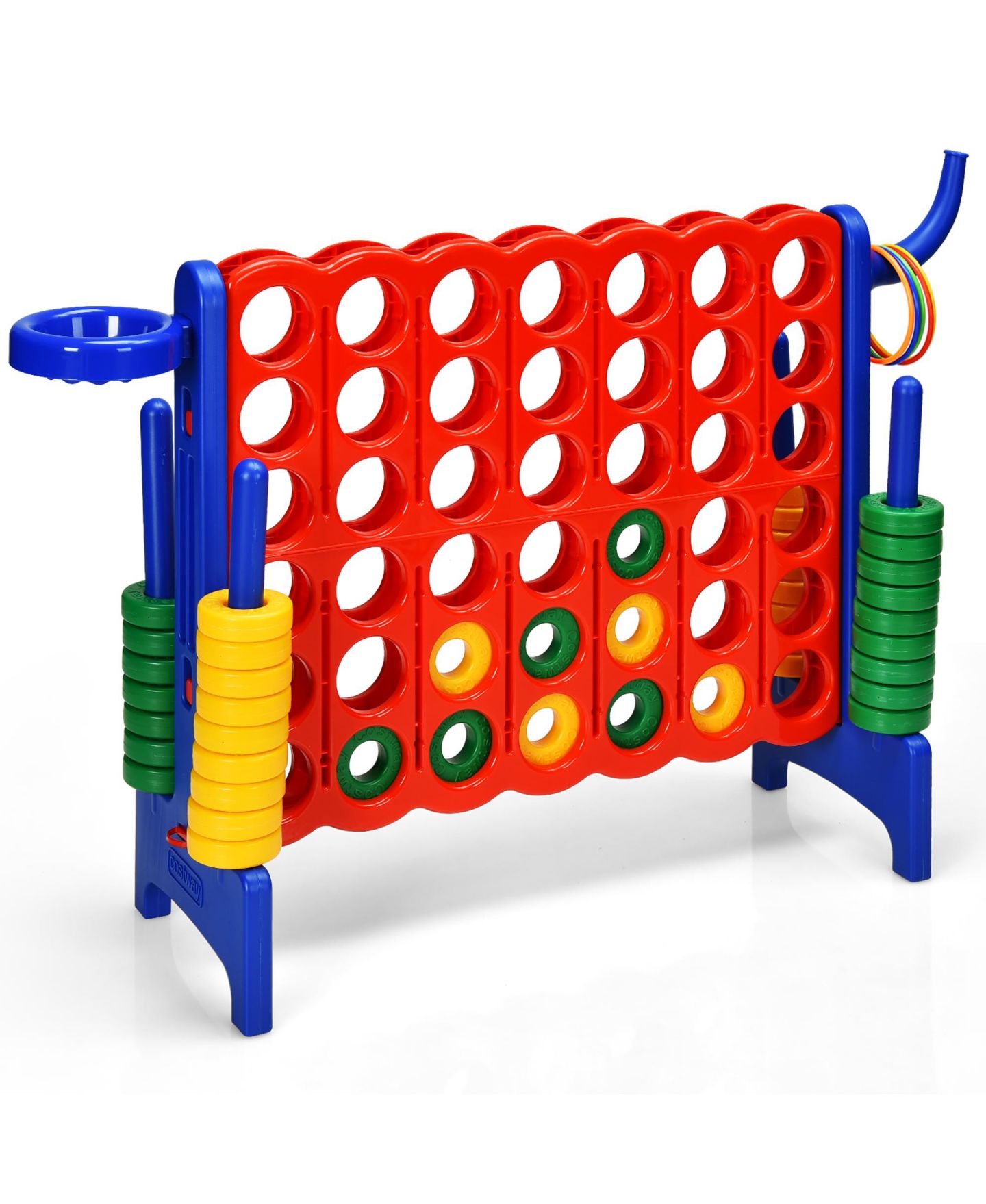 Детская настольная игра Costway 4-in-a-Row Giant Board Game, Ages 3+, цвет: Синий — фото 1