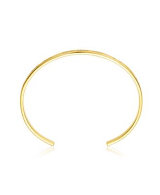 Elegant 14K Gold Plated Cubic Zirconia Cuff Bracelet