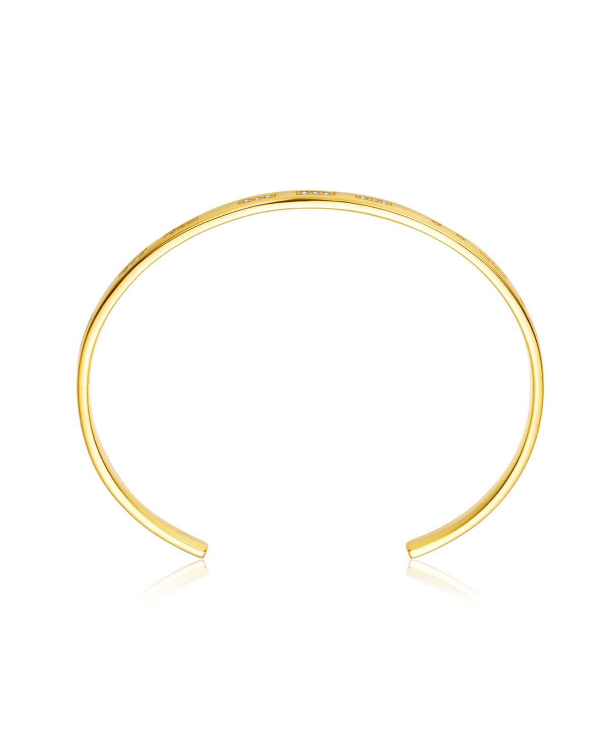 Rachel Glauber Ra 14KPlated Cubic Zirconia Cuff Bracelet - Gold