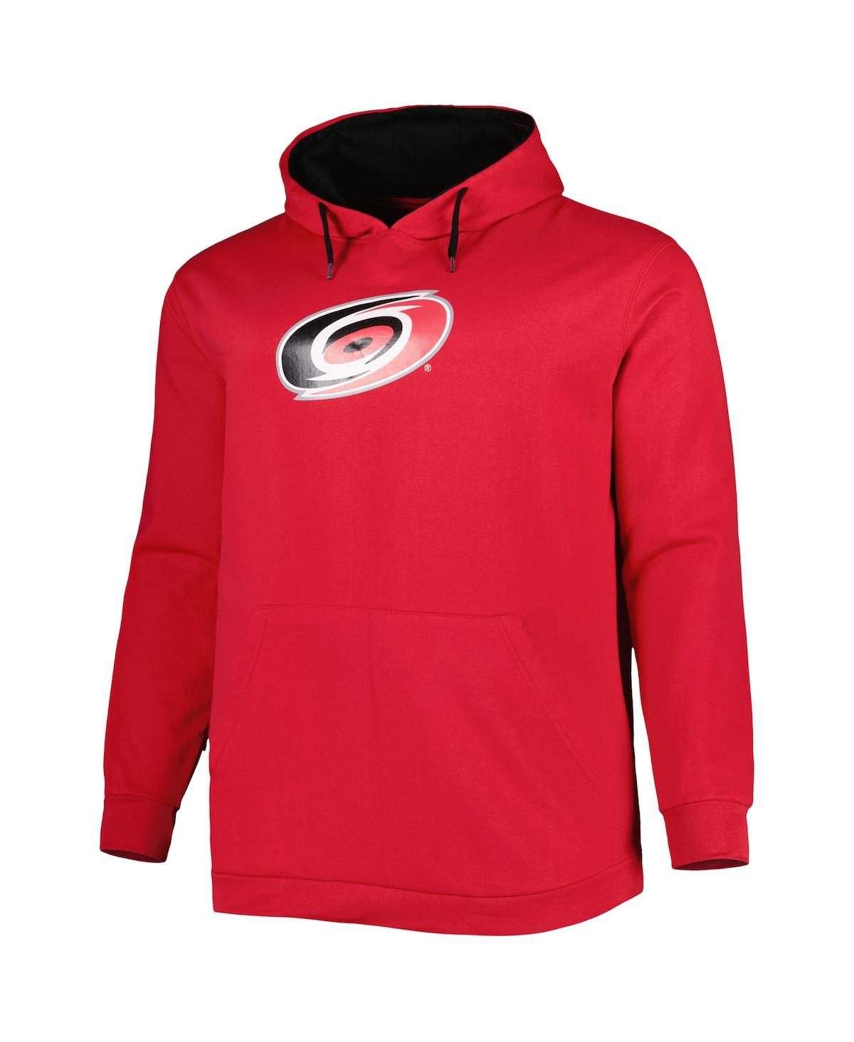 Profile Men's Red Carolina Hurricanes Big And Tall Fleece Pullover Hoodie In Red