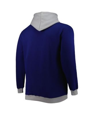 Men's Navy, Silver Dallas Cowboys Big and Tall Big Face Pullover Hoodie