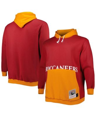 Men's Red, Orange Tampa Bay Buccaneers Big and Tall Big Face Pullover Hoodie