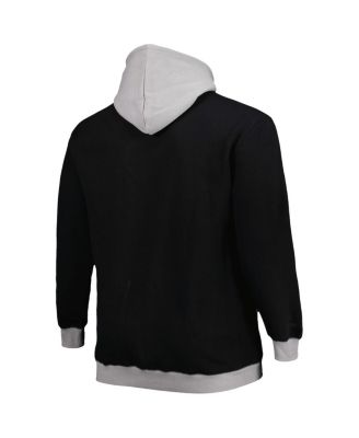 Men's Black, Silver Las Vegas Raiders Big and Tall Big Face Pullover Hoodie