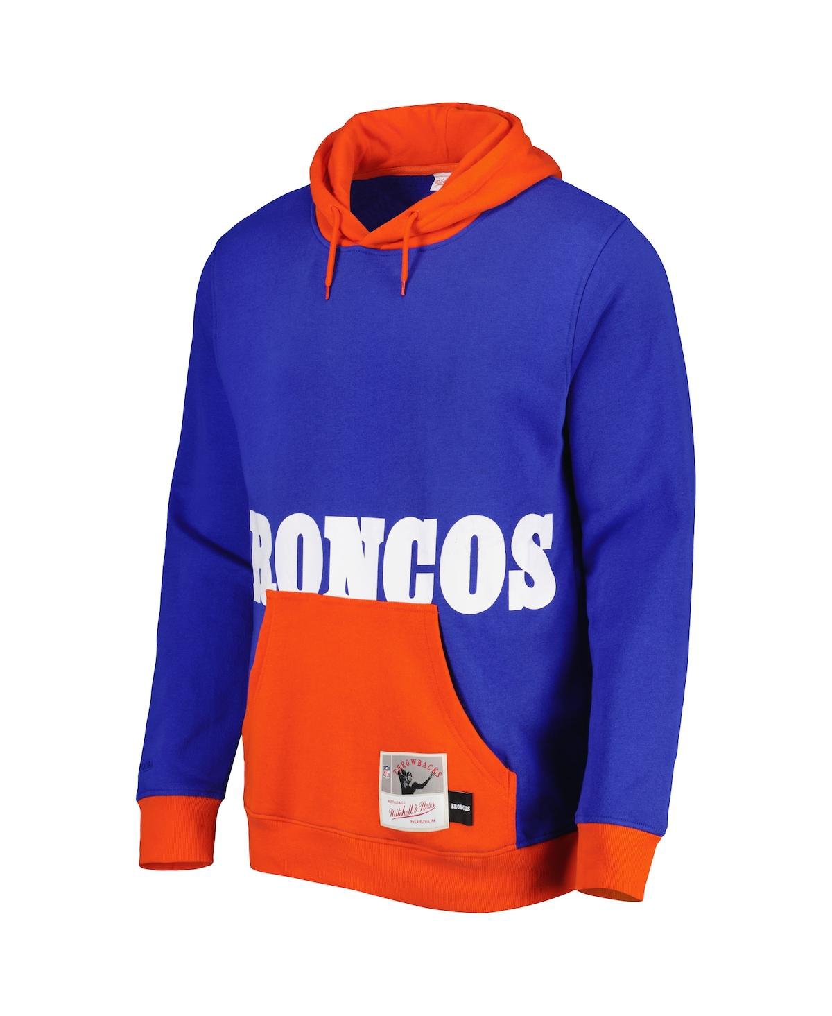 Mitchell & Ness Men's  Royal Denver Broncos Big Face 5.0 Pullover Hoodie In Royal