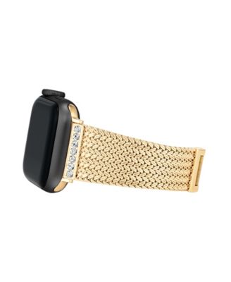 Women's Premium Crystal and Gold-Tone Stainless Steel Mesh Band designed for Apple Watch&reg; 42mm (Series 10) & 38/40/41mm