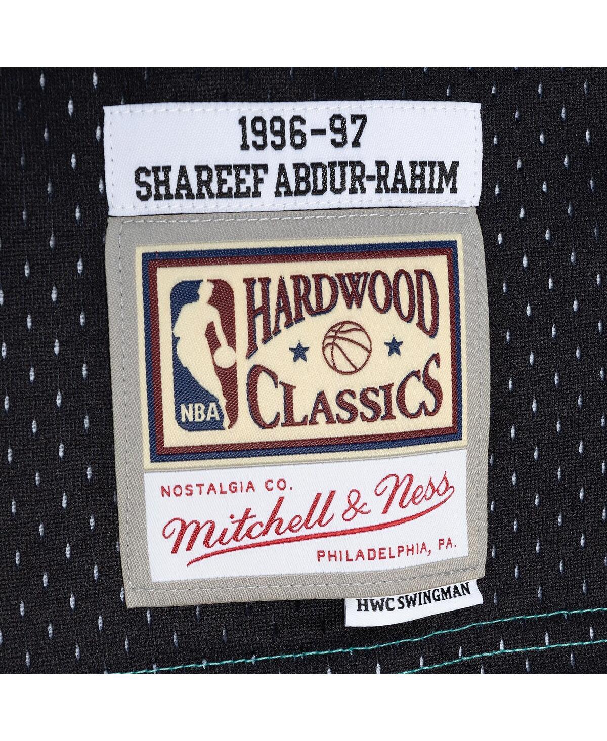 Men's Mitchell & Ness Shareef Abdur-Rahim Black Vancouver Grizzlies Hardwood Classics 1996-97 Split Swingman Jersey - Black