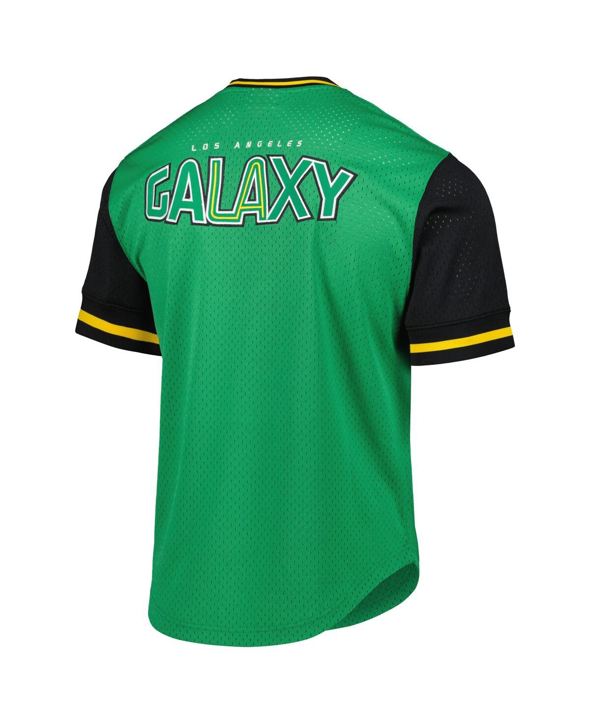 Men's Mitchell & NessLa Galaxy Mesh V-Neck T-shirt - Green