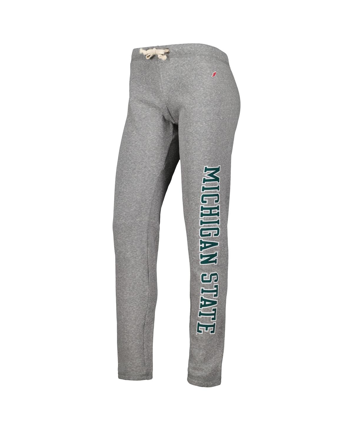 Shop League Collegiate Wear Women's  Heather Gray Michigan State Spartans Victory Springs Tri-blend Jogger