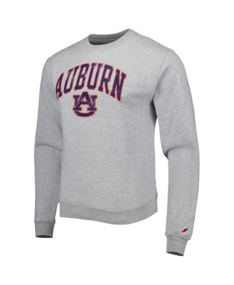 Men's Heather Gray Auburn Tigers 1965 Arch Essential Fleece Pullover Sweatshirt