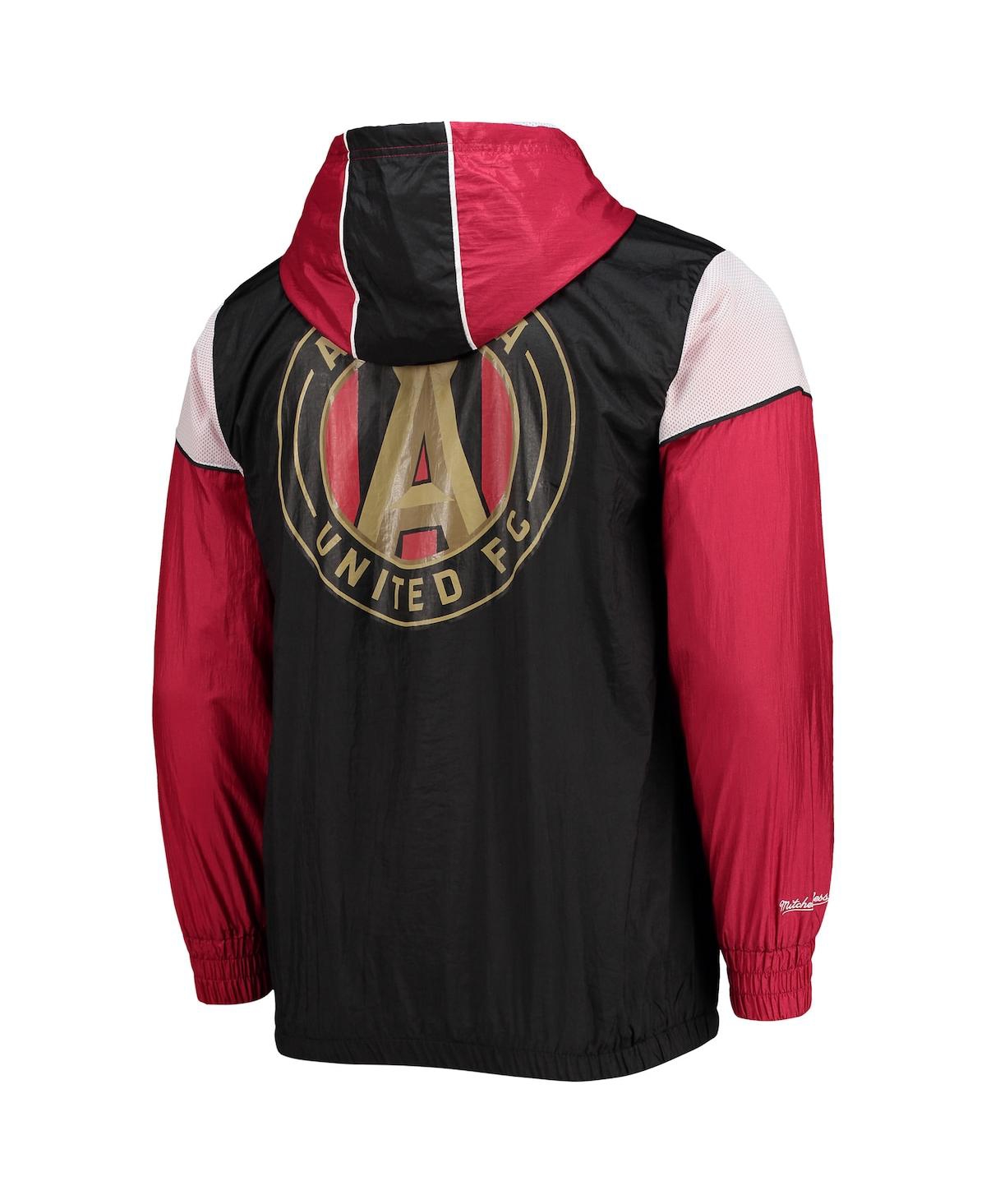 Mitchell & Ness Men's  Black Atlanta United Fc Highlight Reel Half-zip Hoodie Windbreaker Jacket In Black