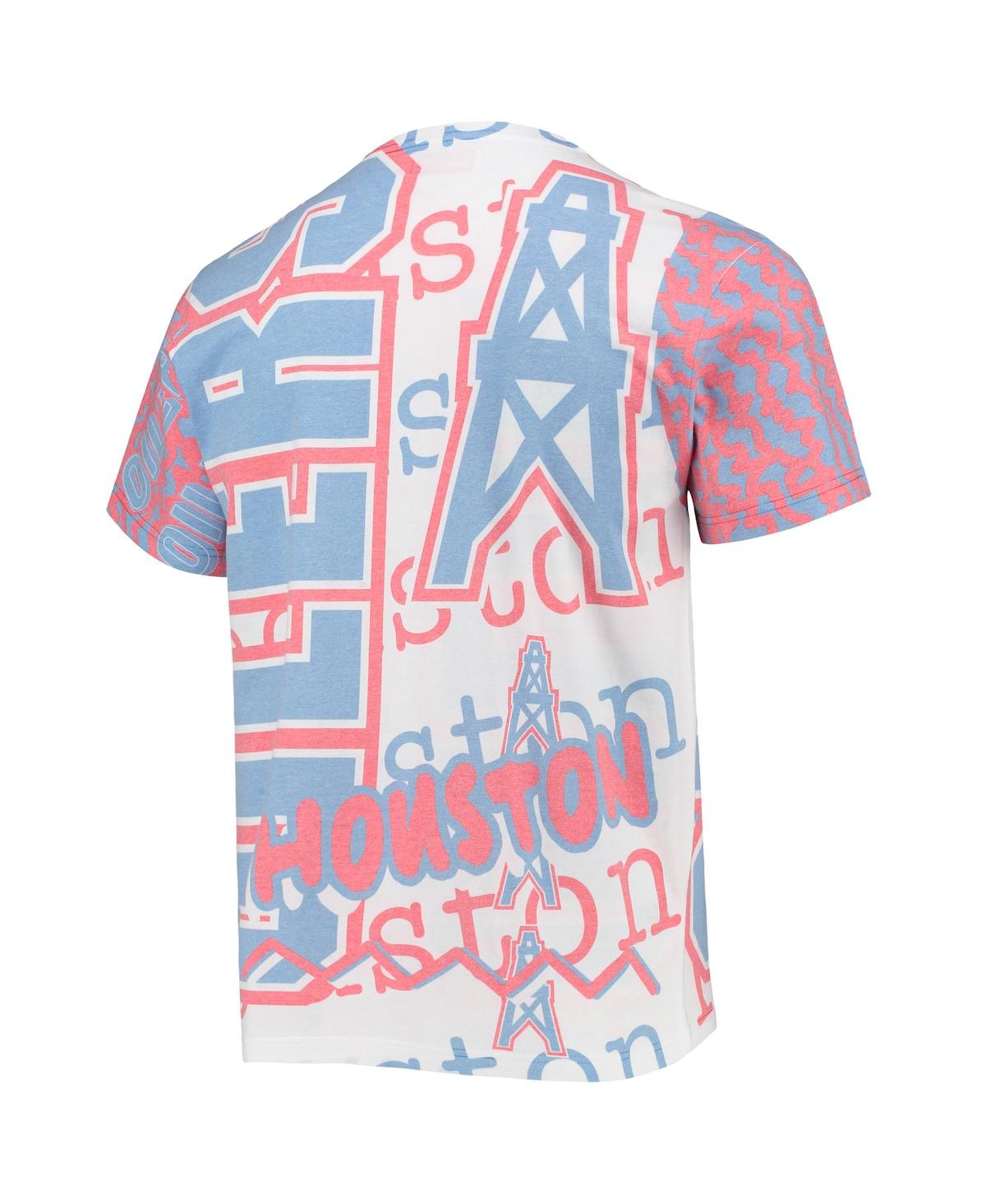 Shop Mitchell & Ness Men's  White Houston Oilers Jumbotron 2.0 Sublimated T-shirt