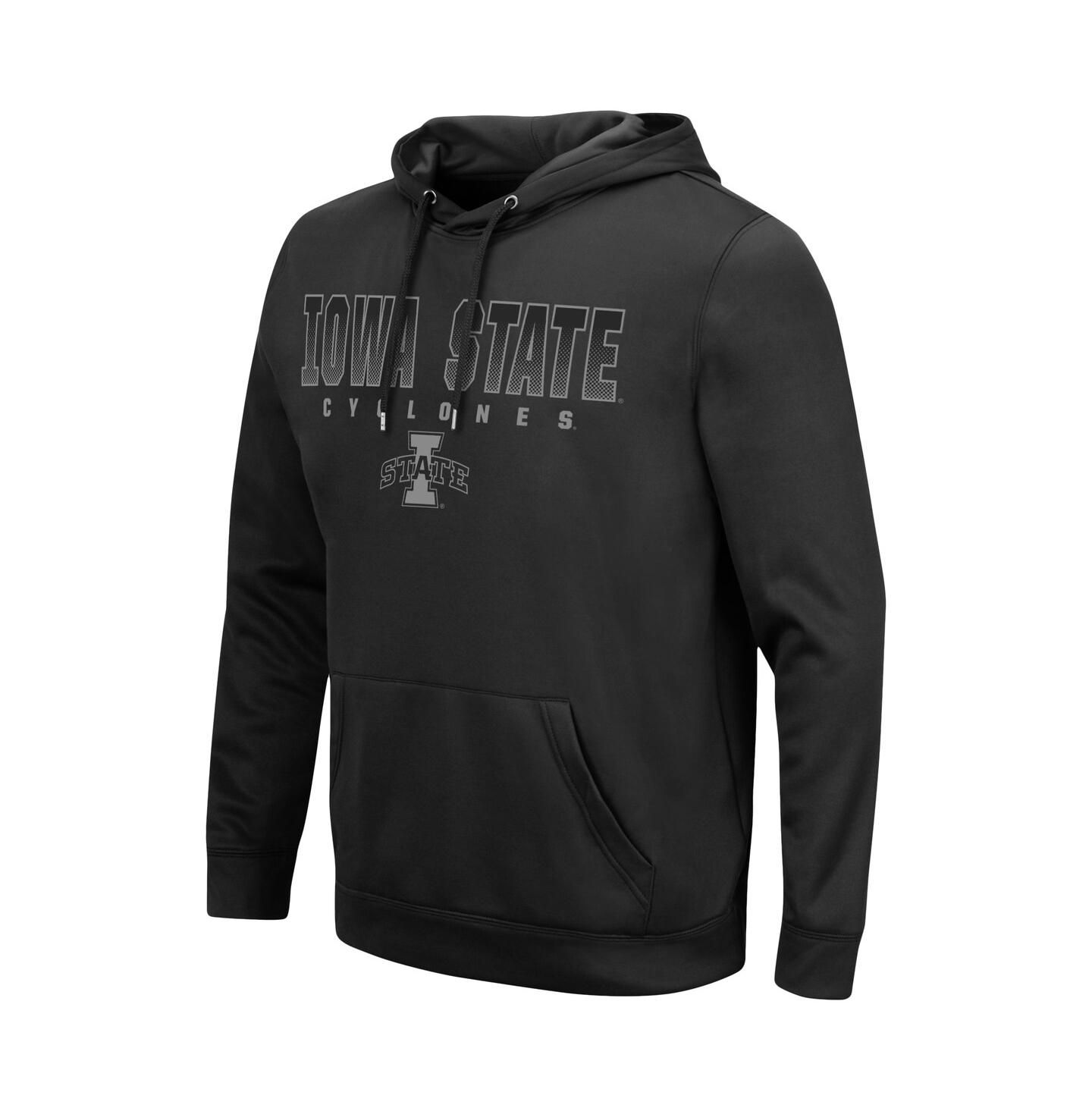 Мужское худи Colosseum Black Iowa State Cyclones Blackout 3.0 Pullover — фото 3