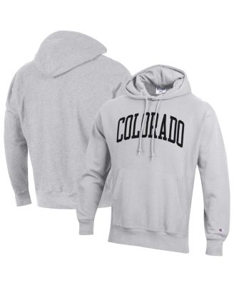 Men's Heathered Gray Colorado Buffaloes Team Arch Reverse Weave Pullover Hoodie