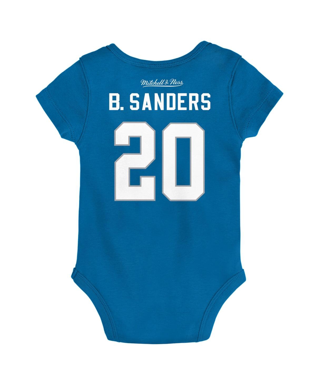 Mitchell & Ness Infant  Barry Sanders Blue Detroit Lions Mainliner Retired Player Name & Number Bodys In Blue