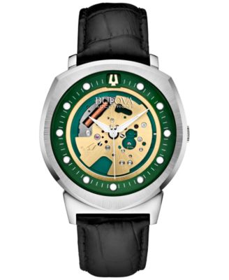 Bulova Accutron - Men's Alpha Black Leather Strap Watch 42mm 96A155