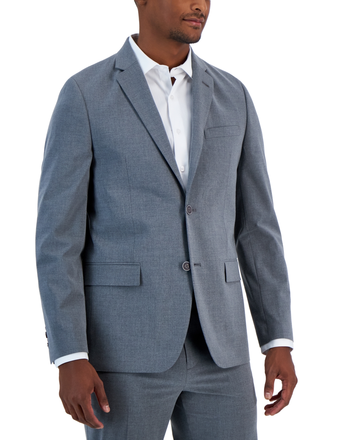 Vince Camuto Men's Slim-fit Spandex Super-stretch Suit Jacket In Light Grey
