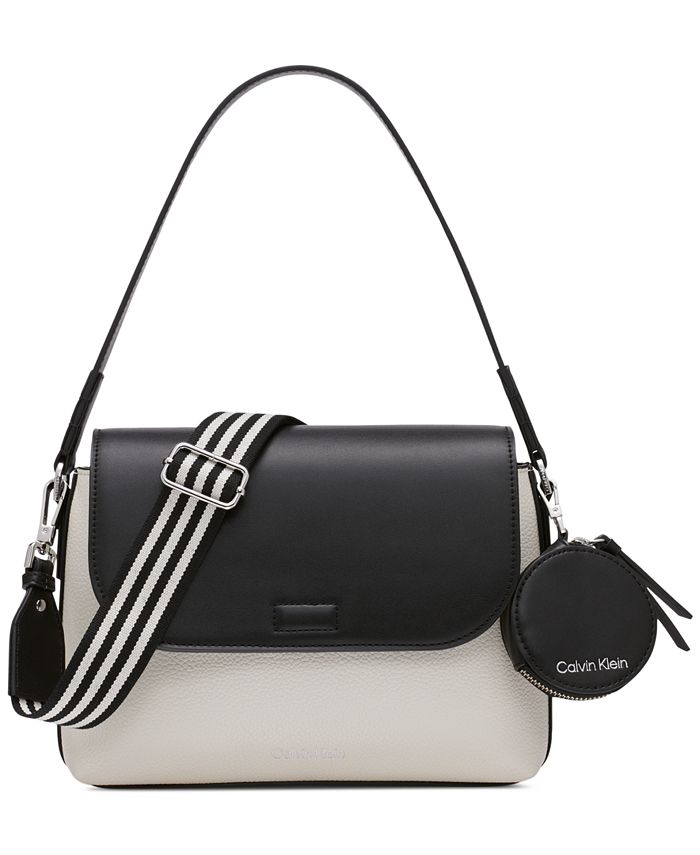 ik ben gelukkig condoom registreren Calvin Klein Millie Small Convertible Shoulder Bag with Striped Crossbody  Strap & Reviews - Handbags & Accessories - Macy's
