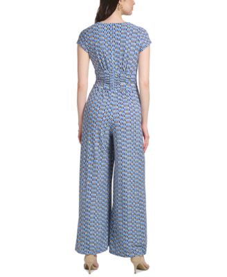 vince camuto tie front wide leg jumpsuit