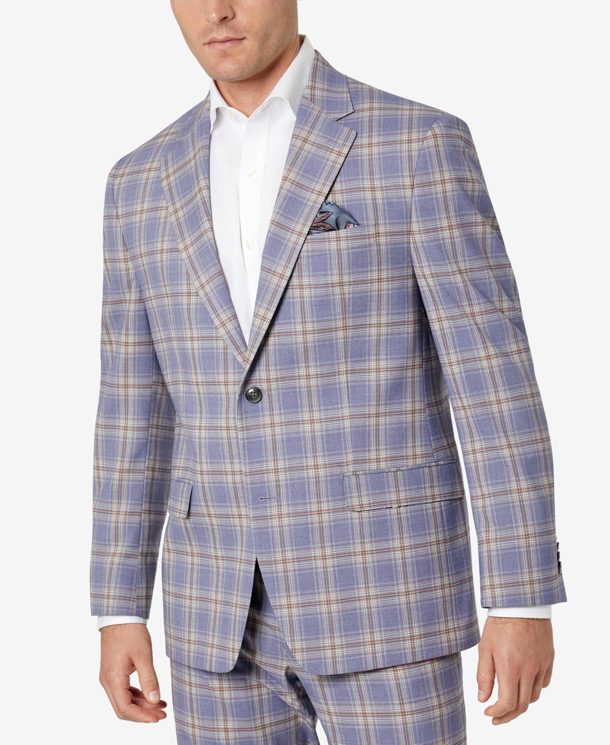 Sean John Men s Classic fit Patterned Suit Jacket In Purple ModeSens